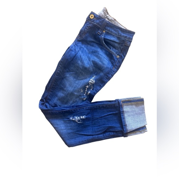 vintage Zana Di  jeans blue cuffed women zipper button size 11 - Picture 2 of 16